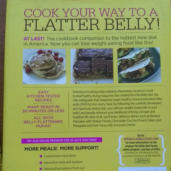Flat Belly Diet Cookbook & Flat Belly Diet Book Set of 2 Books New - Picture 4 of 6